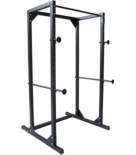 HyGYM Heavy Duty Power Rack With Cable System - 400kg Capacity, Dip Bars, Pull-Up Bar & J-Cups For Home Gym