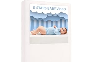 REAL CONFORT Colchon de Cuna Viscoelastico |120x60 Altura 10cm | Fabricado en España | Funda Desenfundable | Fresco y Transpirable | Extra Suave | Certificados Oeko-Tex® y CertiPUR