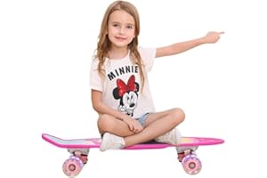 KEDIA Skateboard, skateboard per bambini, skateboard a LED, con motivo unicorno