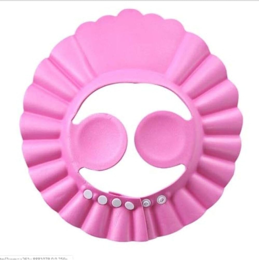Pembe Renk Banyo Şapkası Kız Çocuk Bebek Güvenli Şampuan Şapkası Bebek Ayarlanabilir Şampuan Koruyucu Şampuan Koruması Çocuklar İçin Saçları Gözyaşsız Yıkayın 0-6 yaş