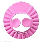 Pembe Renk Banyo Şapkası Kız &Ccedil;ocuk Bebek G&uuml;venli Şampuan Şapkası Bebek Ayarlanabilir Şampuan Koruyucu Şampuan Koruması &Ccedil;ocukl