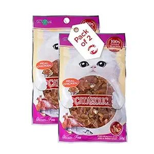 Cataholic Cat Treat - Neko Cat Soft Spiral Chicken and Fish (Pack of 2)