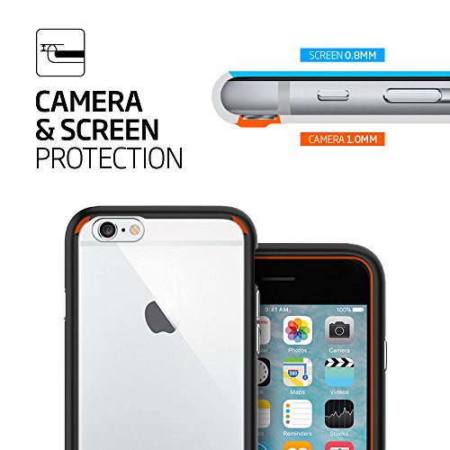 Spigen Ultra Hybrid  Funda Carcasa con Tecnolog  a de coj  n de aire y protecci  n h  brida de ca  da para el iPhone 6S 8  Negro  Black 