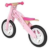 BIKESTAR® Premium Kinderlaufrad für modebewusste Prinzessinnen ab 3 Jahren ★ 12er Natur Holz Edition ★ Flamingo Pink - 6