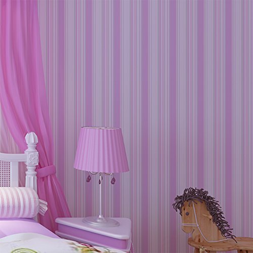 einfache vertikale Streifen Tapete/ Vliestapete/Prinzessin Zimmer Tapete rosa Mädchen/Schlafzimmer TV-Tapeten/ Sofa Hintergrundbild-A - 2