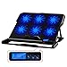 Produktbild Laptop Kühler Cooling Pad,KINGCOO Notebook Kühler Pad Ständer mit 6 Leise Einstellbaren Ventilatoren,2 USB-Anschlüssen,LCD Display Blaues LED Licht für 9- 17 Zoll PC Laptop