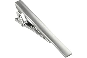 Kcmell Tie Clip for Men, Classic Tie Clip Men Tie Pin, Long Styles Tie Bar Clip Square Edges Men's Tie Clips for Business Anniversary Wedding and Daily Life