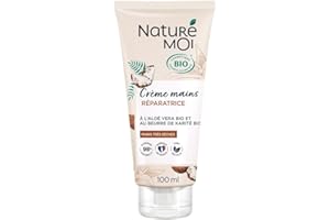 Naturé Moi - Crème Mains Réparatrice - Peaux Très Sèches - Crème Hydratante Mains à l'Aloe Vera et Beurre de Karité Bio - 98% d'Origine Naturelle - Certifié Biologique - 100 ml - Fabriqué en France