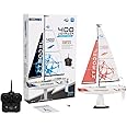 PLAYSTEM Voyager 400 RC Controlled Wind Powered Sailboat in Red -26" Tall