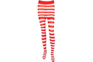 Bofeiya 1 Pair Striped Pantyhose Stripe Tights Women Fancy Dress Tights Unisex Full Footed Striped Socks Thigh High Stockings for Party Dress up