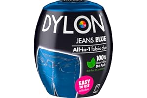 ASA 350g Machine Fabric Dye | All-in-1 Machine Dye Pod Fabric Wash for Coloring Clothes, Bed Sheets | Arts & Crafts, Textile, Home Decor, Intense Black (Jeans Blue, 350 Gram)