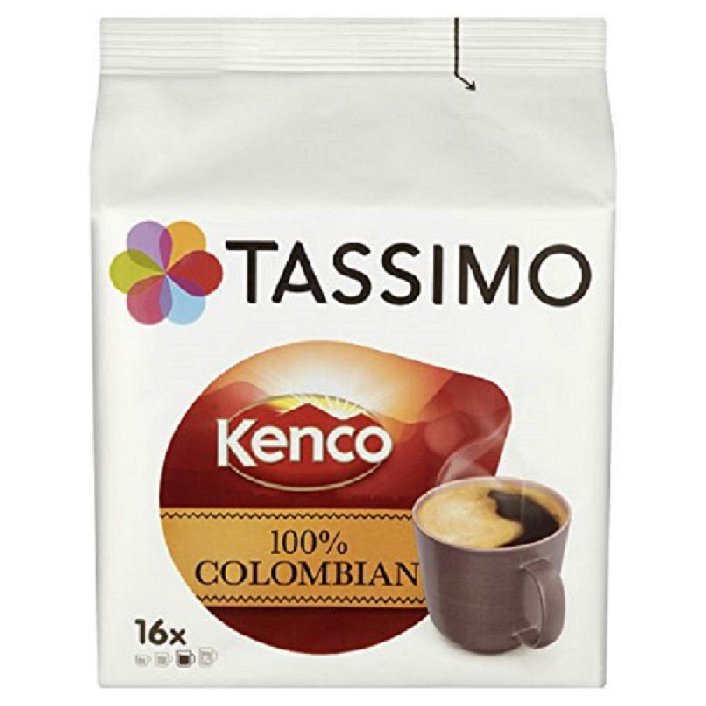 Tassimo Kenco Colombian Coffee Pods (Case of 5, Total 80 pods, 80
