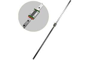 PLYISTY Lineare Führungsschiene,Linear Guide Rail MGN12H Stahl Linearschienenführung 1000mm Länge Linearführung Gleitschiene 12mm Breite + Gleitblock,aus Lagerstahl