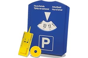 M&H-24 Tarcza parkingowa do samochodu - europejska francuska tarcza z żetonem na zakupy, wskaźnik głębokości opony, skrobaczka do lodu, pojazd, motocykl, samochód, nieograniczony zegar z tworzywa