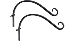 JCHOPE Haken für Blumenampel, 2 Stück Retro Gusseisen Wandhaken Aufhänger Halterung Blumenampelhaken Blumenampelhalter Wandhalterung für Blumentopf Blumenampel