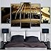 Produktbild AnnBlue Moderne Leinwand Wohnzimmer HD Home 5 Stück/Stücke Gitarre Saiten Musik Dekor Drucken Bilder Malerei Wandkunst Modulare Poster,Kein Rahmen,Kein Rahmen