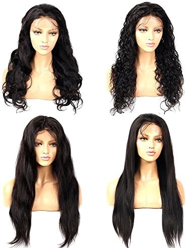 Wig Queen 150% Density 360 lace Light Yaki Straight Brazilian Virgin Human Hair wig With Baby Hair Free Part 8A Natural Hairline Bleached Knot Wigs For All Skin Women(150% Density,20")