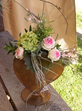 Herz zum bepflanzen, Edelrost, Rost Herz Metall 23 cm