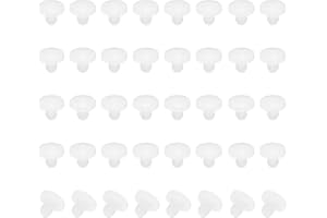 PATIKIL 40pcs Silicona Agujero Tapón para Orificio de 2.5-3 mm, Botón Redondo Mueble Protector Goma Snap-In Cierre Multiuso para Pared Cocina Armario Botella, Translúcido