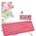 Produktbild Gxoisnavlk 104-Key Retro Schreibmaschinen-Style Blue Switch Mechanische Tastatur (Color : Pink)