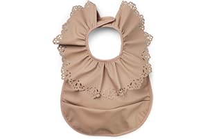 Elodie Details Bavoir Bébé Imperméable Souple Récupérateur - Design Scandinave - Faded Rose