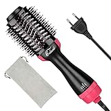 ★One Step Heißluftbürste: All-in-One-Heißluftkamm (Haartrockner, gerader Haarkamm, Haarkamm, Massagekamm). Locken und glattes Haar können frei verwendet werden, um Ihr Haar wellig zu machen oder zu glätten. Geeignet für trockenes und nasses Haar. Als Curling-Werkzeug können Sie Ihre Locken umformen und Ihnen eine brandneue frisur geben.Haartrocknerbürste perfekt als Valentinstag Geschenk für sie.