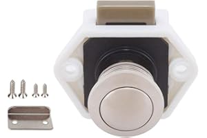 Yushu Verrou à bouton poussoir de 20 mm de diamètre pour camping-car, caravane, bateau, tiroir, serrure pour meubles, matériel de loisirs, voiture, voiture, mur, armoire, tiroir, automobile, moto