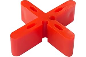 BAEFAD Patio Paver Spacer 15mm Height Red Color Yard Floor Slab Leveling Spacer 5/8 inch Thickness Leveling Clips Masonry Paver Outdoor Bricklaying Spacer with Breaking Point Become T Spacer