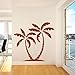 Produktbild Abnehmbare Wandtattoo Palms Baum Vinyl Wandaufkleber Steuern Dekor Wohnzimmer Kunst Design Wasserdichte Aufkleber Dekoration 57x54 cm
