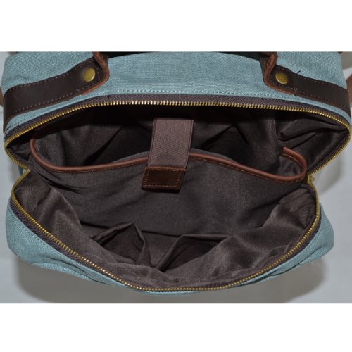 Vintage Rucksack,Estarer Canvas Leder Daypack/Laptoprucksack 15 Zoll Blau - 7