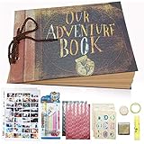 Diseño: "Our adventure book" está inspirado en películas animadas de Pixar. Usa estilo retro, la cubierta del producto es nueva actualización. Cobertura del producto y sobre trasero con tecnología de descarga tridimensional, concave-convex, que aporta un efecto estéreo 3D visual y táctil, la calidad es más importante.