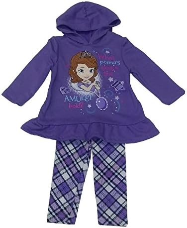 American Character Little Girls Purple Sofia The First Checker Pant Set 2T