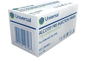 EZY-AID Universal Uni-Wipe Alcotip Swabs with 70% IPA (Box of 100)