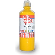 Y01037 YPO Washable Ready Mixed Paint, Assorted Colours, 600ml Bottles