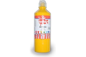 Scola Artmix 600ml Bottles Ready Mix Craft Poster Paint Bright Yellow