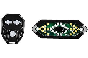 CUCUFA Vélo Tournez la lumière avec télécommande sans Fil LED sans Fil Feu arrière vélo Feu arrière sécurité Clignotants Lumières vélo Accessoires pour VTT, Vélo de Route