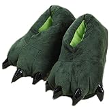 Divertidas zapatillas de pata de animales difusos para adultos; suelas antideslizantes