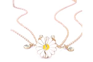 Cosysparks Bff Ketten für 2, Bff Geschenke Daisy Magnetic Freundschaft Nnecklace Passende Halsketten für Frauen Und Mädchen