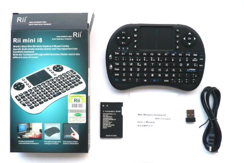Rii Mini i8 Wireless  layout Espa  ol  - Mini teclado ergon  mico con rat  n touchpad para Smart TV  Mini PC Android  PlayStation  Xbox  HTPC  PC  Raspberry Pi