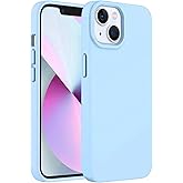 Merwish Apple iPhone 15 Uyumlu &Ouml;zel İpeksi Dokunuş Hissi Veren İ&ccedil;i Yumuşak Kadife Lansman Silikon Kılıf Kapak (Bebe Mavi)