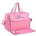 Paonies Mummy Handbag Baby Diaper Nappy Tote Nursery Changing Bag for Holiday Hospital (Pink)
