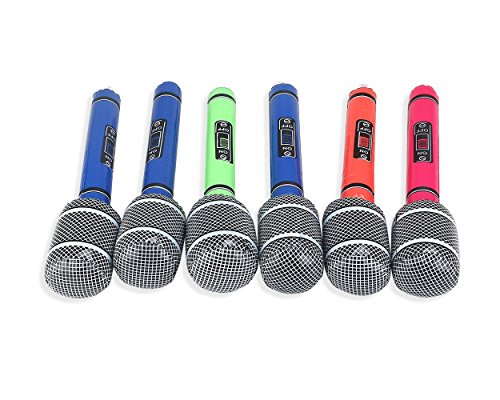 DSstyles 6 Stück 24cm Aufblasbares Mikrofon Ballon Party Liefert Musikalische Spielzeuge - 3