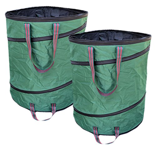 Buy-Safe 2x Gartensack 160 Liter selbstaufstellende Pop-Up Gartenabfallsäcke Laubsäcke Polyester Oxford Premium Qualitätät