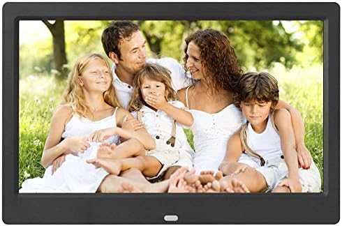 Digital Photo Frame, Full HD 10 Inch Ultra-thin Digital Album with Motion Sensor, IPS 1024 * 600, Photo, Music &amp; Video, HongLanAo Electronic Picture Frame (Black)