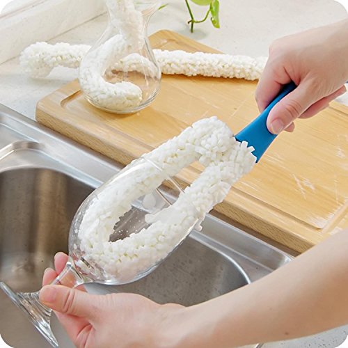 Lange Kunststoff Flexible Wand Schaum Schwamm Weinflasche Glas Karaffe Waschen Sauber Bürste Scrubber - 6
