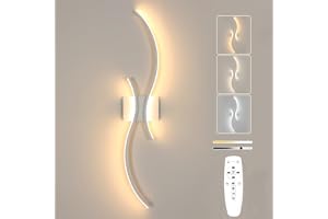 Comely Dimbar vägglampa för inomhusbruk med strömbrytare, 32 W, modern LED-vägglampa, 3 000–6 500 K, 80 cm, enkla linjer, ino
