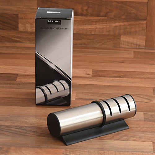BS-Living – Messerschärfer – 3-Stufen Design Messerschleifer – Profi Knife Sharpener – Ultrascharf - 4