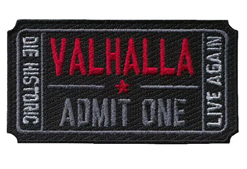 Velcro Ticket to Valhalla Morale Military Tactical Vikings Patch from Mad Max movie