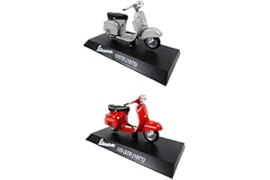 OPO 10 - Lot de 2 Scooters Miniatures de Collection 1/18 Compatible avec Piaggio Vespa 125TS + 125 GTR - 19+38