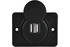 Headerbs 3.1A Dual USB-billaddaruttag, 12V 24V LED ABS Vattentätt Uttag
